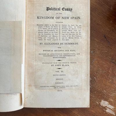 1814 Four Vol. Set - Humboldt’s “Essay on New Spain” (LR-RG)