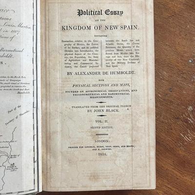 1814 Four Vol. Set - Humboldt’s “Essay on New Spain” (LR-RG)