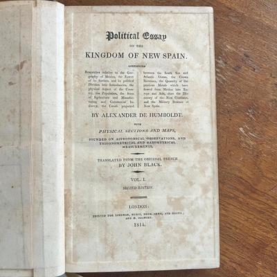 1814 Four Vol. Set - Humboldt’s “Essay on New Spain” (LR-RG)