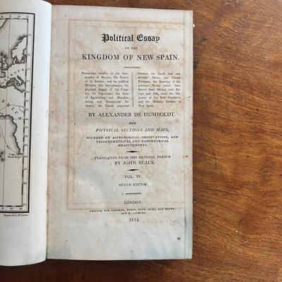 1814 Four Vol. Set - Humboldt’s “Essay on New Spain” (LR-RG)
