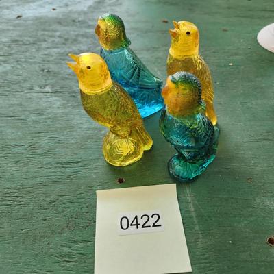 4 Avon Birds Cologne Bottles 1 3/4 full