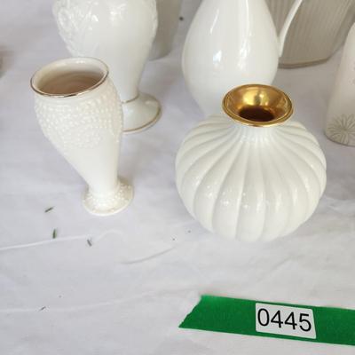 Mixed Lot of Lenox China Vases, Bowls, Sweetbriar Bud Vase, Mother Day Daffodils Meridian