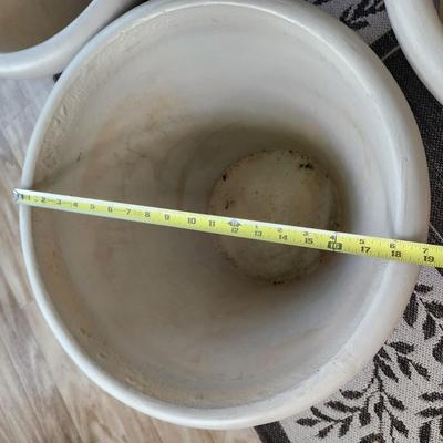 4 Large Garden Place Planters 16"H 19" dia