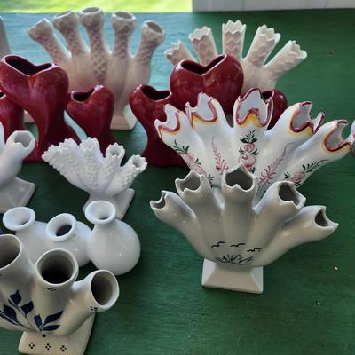 17 Pieces Flower Vases , Heart Shape, 5 Fingers Vases
