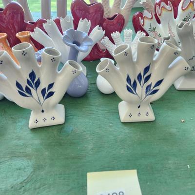 17 Pieces Flower Vases , Heart Shape, 5 Fingers Vases