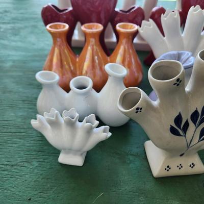 17 Pieces Flower Vases , Heart Shape, 5 Fingers Vases
