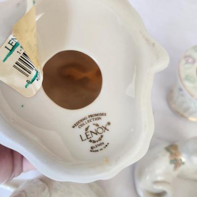 Large Mixed Lot of Lenox, Dove Dishes, Wedding Cake Topper, Birds, Trinket box, Salt pepper, jewels Cat,