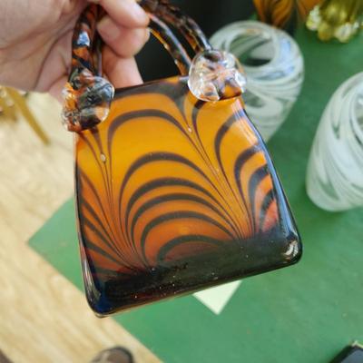 Lot of 7 Art Glass Vases Decor