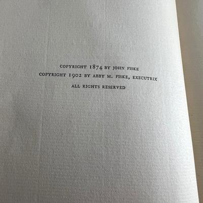 John Fiske - Two Collections of Antique Books (LR-RG)