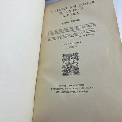 John Fiske - Two Collections of Antique Books (LR-RG)