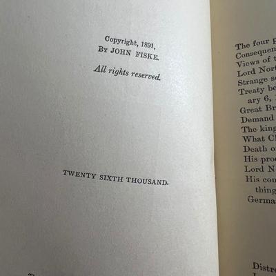 John Fiske - Two Collections of Antique Books (LR-RG)