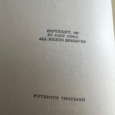 John Fiske - Two Collections of Antique Books (LR-RG)