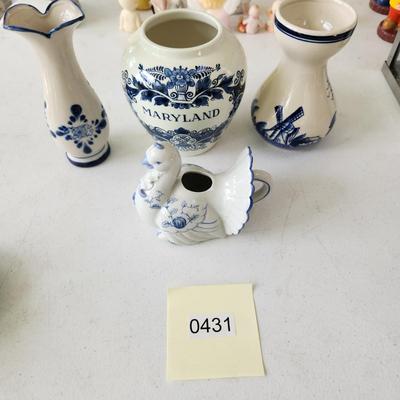 Lot of Blue White Delft Holland