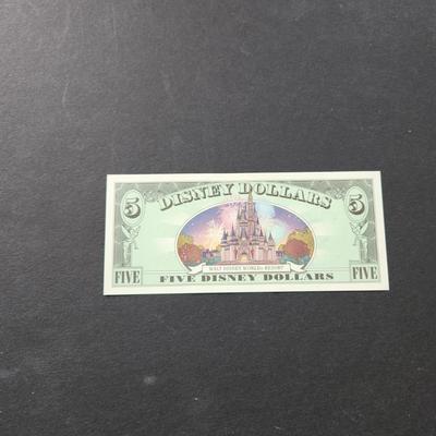 5 Vintage Minty Disney Dollars $5 Bills Goofy 2003