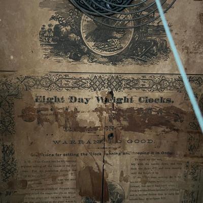 Seth Thomas Eight Day Weight Clock with Key (LR-RG)