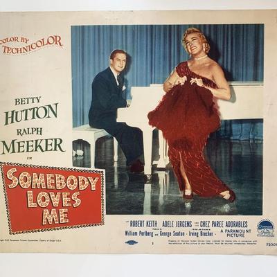 Somebody Loves Me original 1953 vintage lobby card