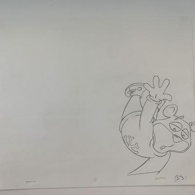 Super Sugar Crisp cereal bear original ad sketch designed by Robert "Bob" Irwin