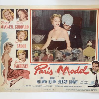 Paris Model
original 1953 vintage lobby card