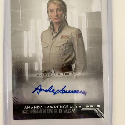 Amanda Lawrence Signed Star Wars Trading Card