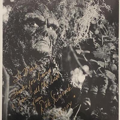 Swamp Thing Dick Durock signed movie photo