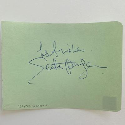 Senta Berger original signature