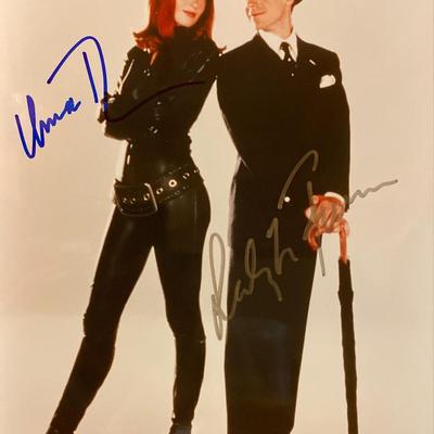 The Avengers Uma Thurman and Ralph Fiennes signed movie photo