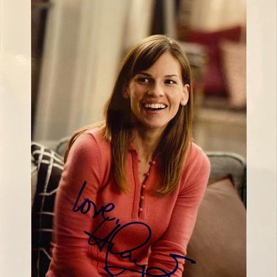 Hilary Swank signed photo