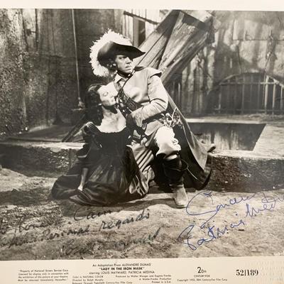Lady in the Iron Mask Louis Hayward and Patricia Medina signed movie photo