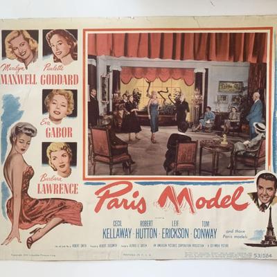 Paris Model
original 1953 vintage lobby card