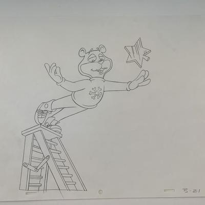 Super Sugar Crisp cereal bear original ad sketch designed by Robert "Bob" Irwin