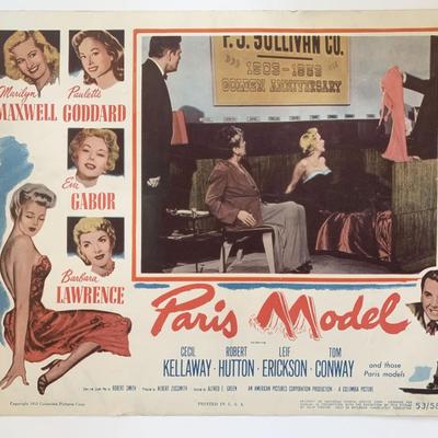 Paris Model
original 1953 vintage lobby card