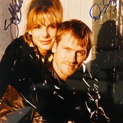 Two If by Sea Sandra Bullock and Denis Leary signed movie photo