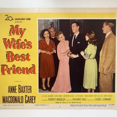My Wife's Best Friend original 1952 vintage lobby card