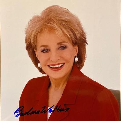 Barbara Walters signed photo