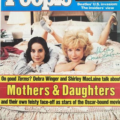Shirley MacLaine signed magazine page