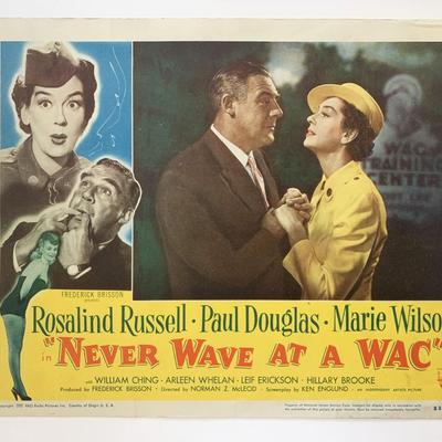 Never Wave at a Wac original 1953 vintage lobby card