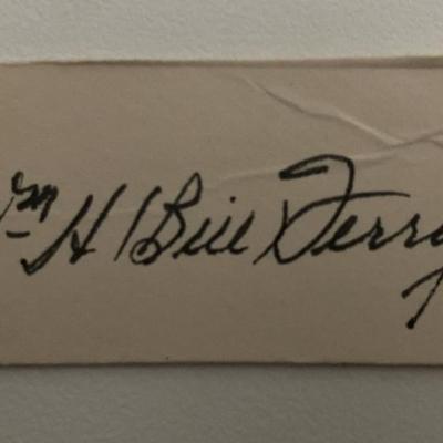 Baseball HOF Bill Terry original signature