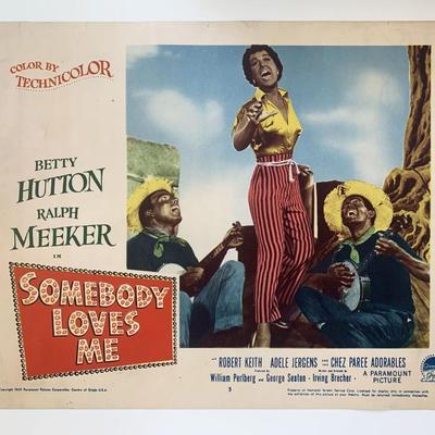 Somebody Loves Me original 1953 vintage lobby card