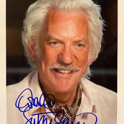 Donald Sutherland signed photo