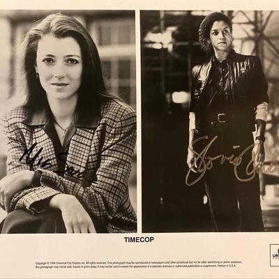 Timecop Mia Sara and Gloria Reuben signed movie photo