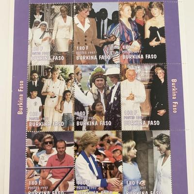 Diana Princess of Wales commemorative stamp set