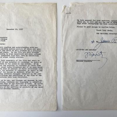 Jacques Lipchitz signed letter