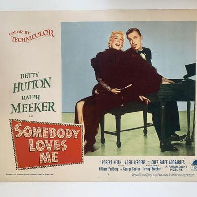 Somebody Loves Me original 1953 vintage lobby card