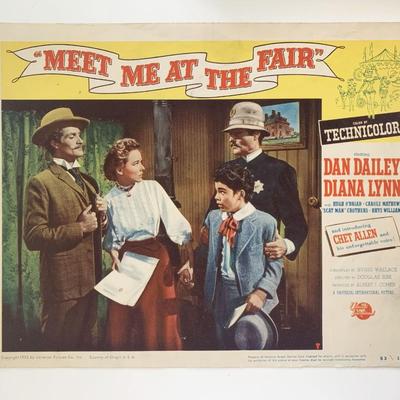 Meet Me at the Fair original 1953 vintage lobby card