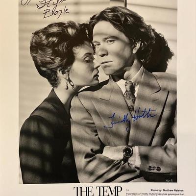 The Temp Lara Flynn Boyle and Timothy Hutton signed movie photo