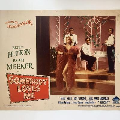Somebody Loves Me original 1953 vintage lobby card