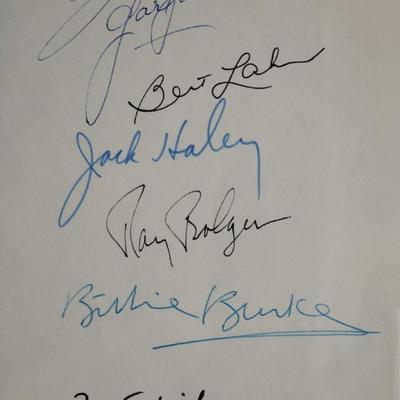 The Wizard of Oz signature slip