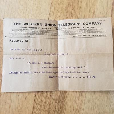 Interesting Antique Documents incl. Dog License, Telegraphs, & Much More (DR-KD)