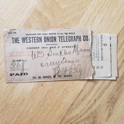 Interesting Antique Documents incl. Dog License, Telegraphs, & Much More (DR-KD)