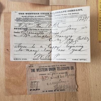Interesting Antique Documents incl. Dog License, Telegraphs, & Much More (DR-KD)